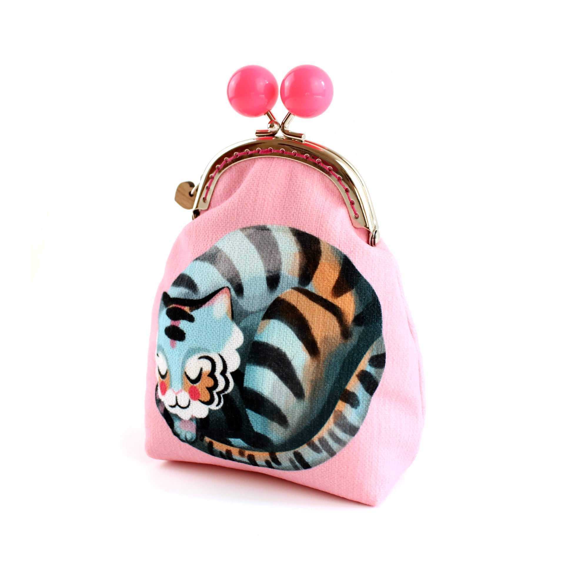 DIY KIT - Pink Meditating Tiger Bobble Purse