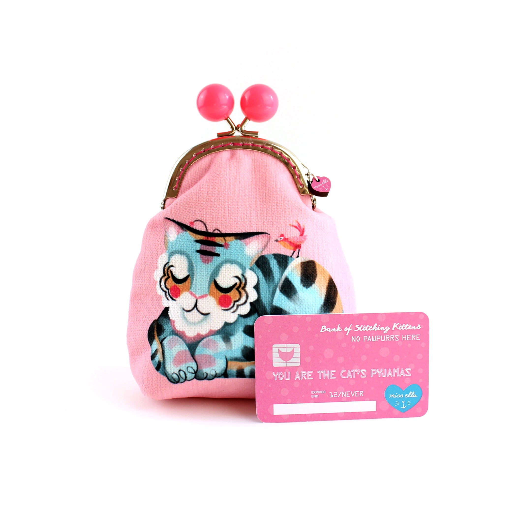 Pink Meditating Tiger Bobble Purse