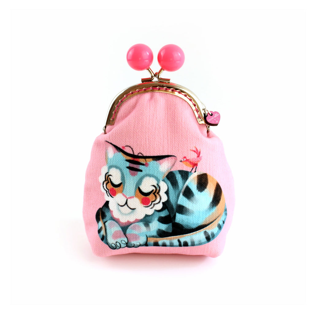 Pink Meditating Tiger Bobble Purse