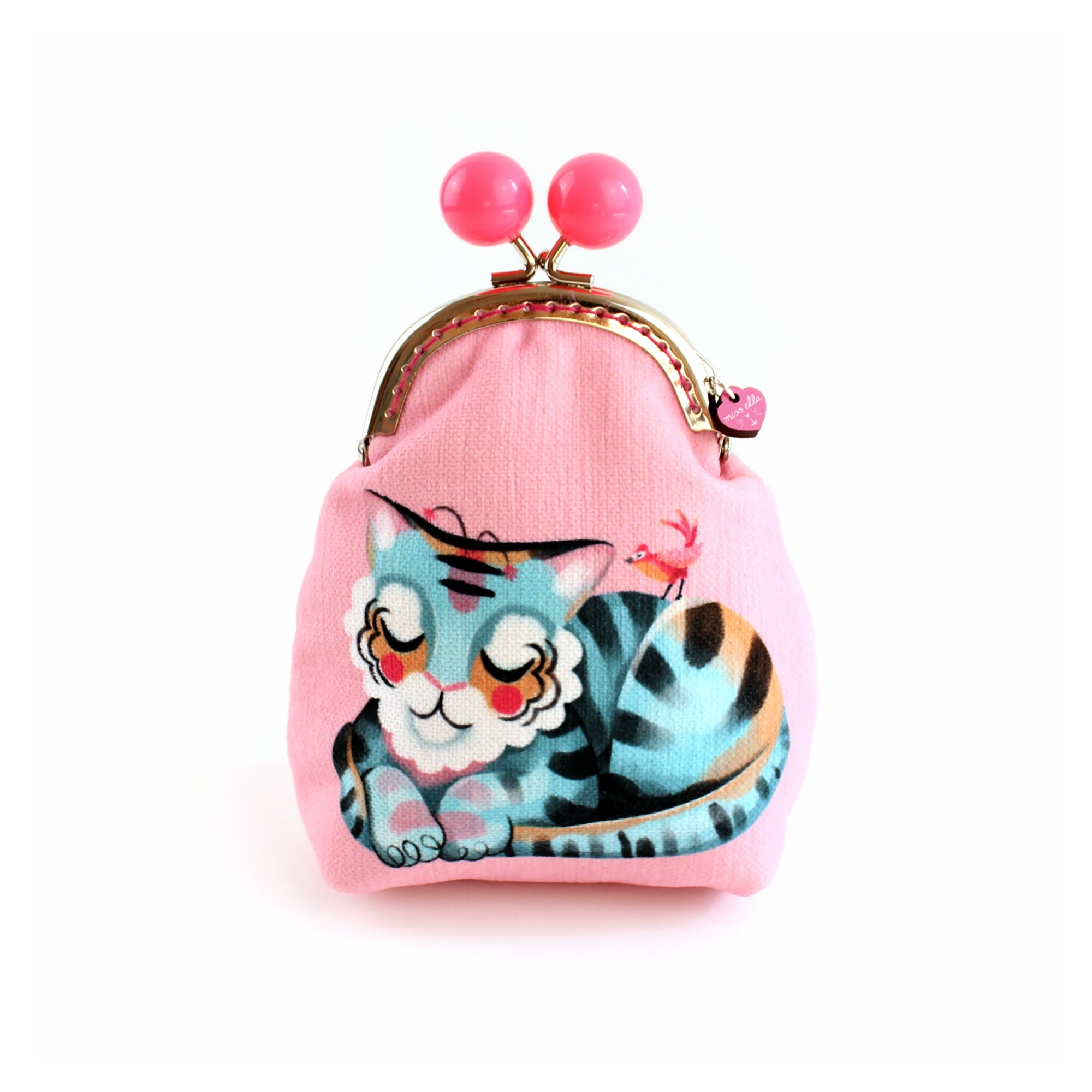 Pink Meditating Tiger Bobble Purse