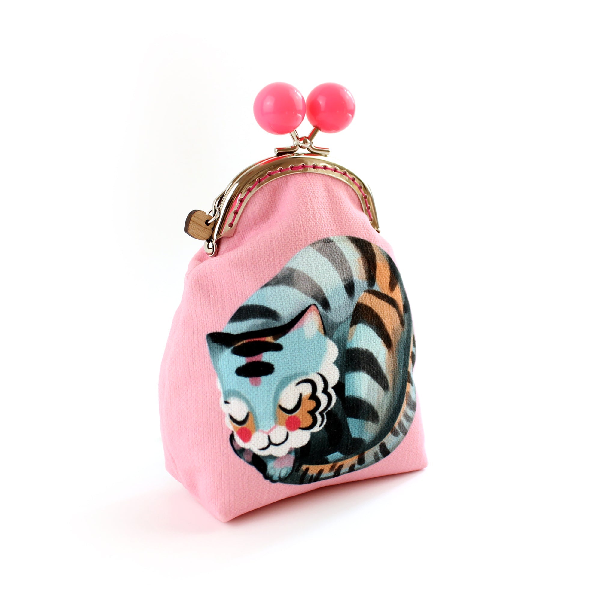 Pink Meditating Tiger Bobble Purse