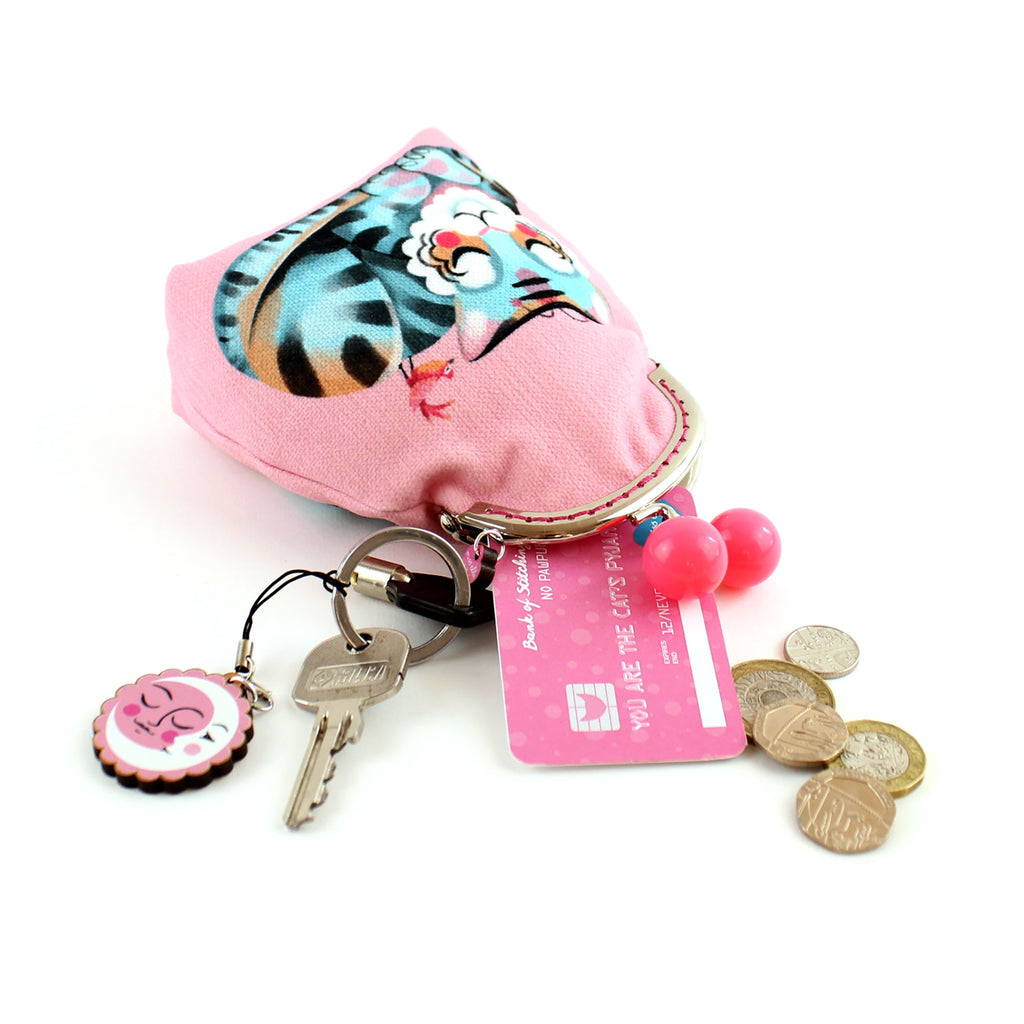 DIY KIT - Pink Meditating Tiger Bobble Purse