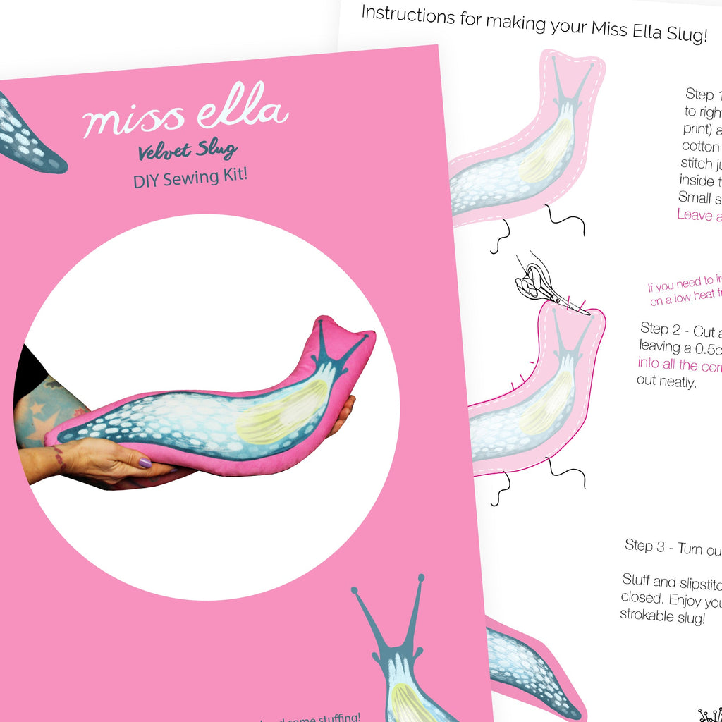 DIY Kit - Slug Cushion! (stuffing not included)