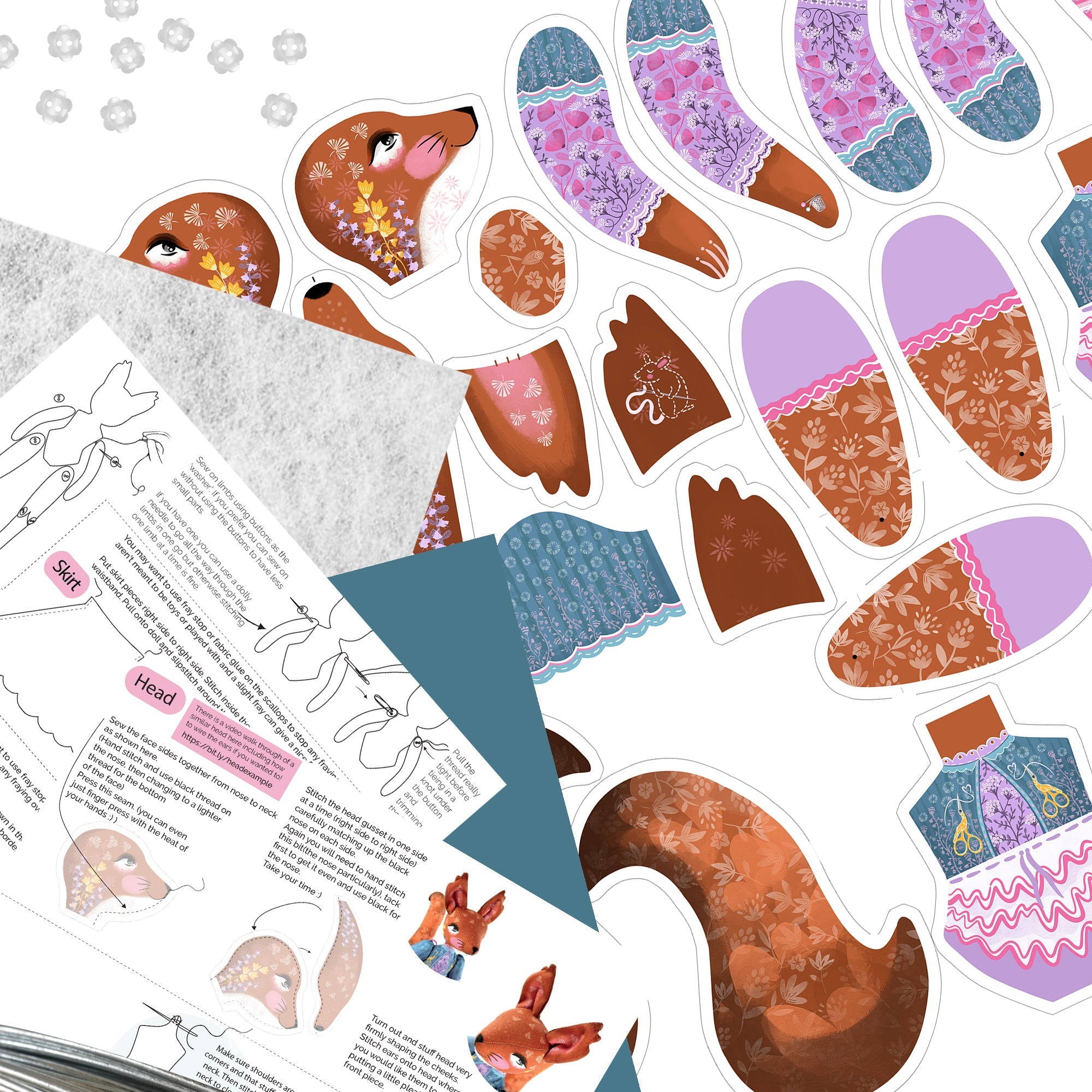 SOLD OUT - DIY Kit - BIG SAMI the Sewing Squirrel - PRE ORDER - FREE UK SHIPPING (Please read description before purchasing)