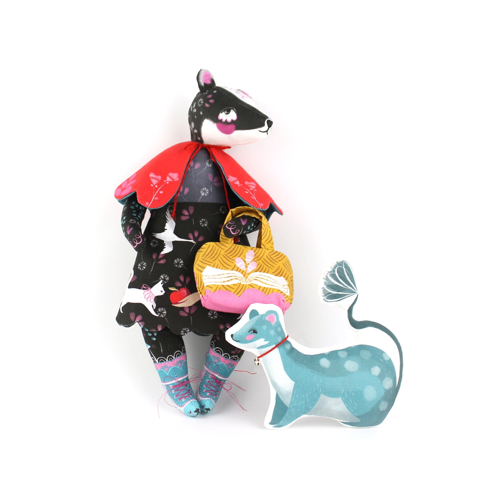 Bibli the Badger Librarian and the singing Stoat with 2 fairytale books